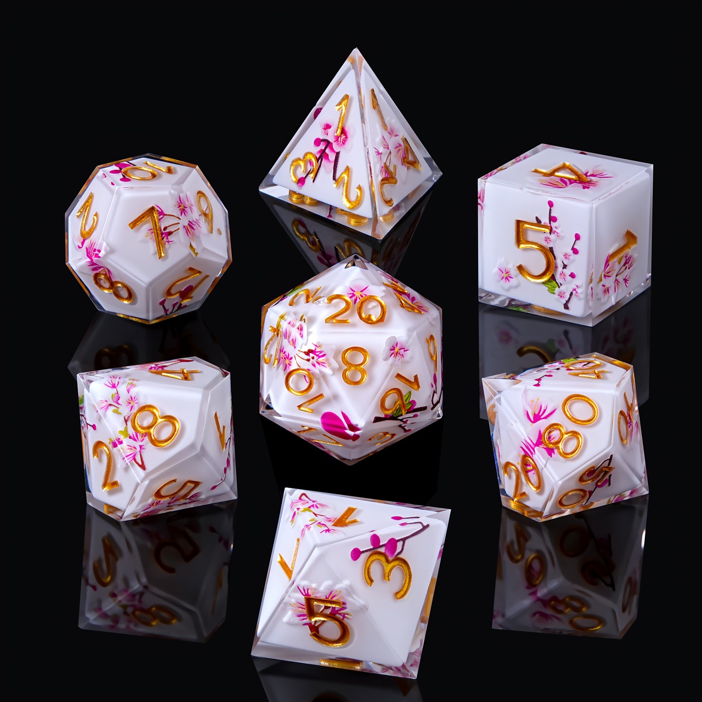 Blush Alchemy • 7-Piece Resin Dice Set