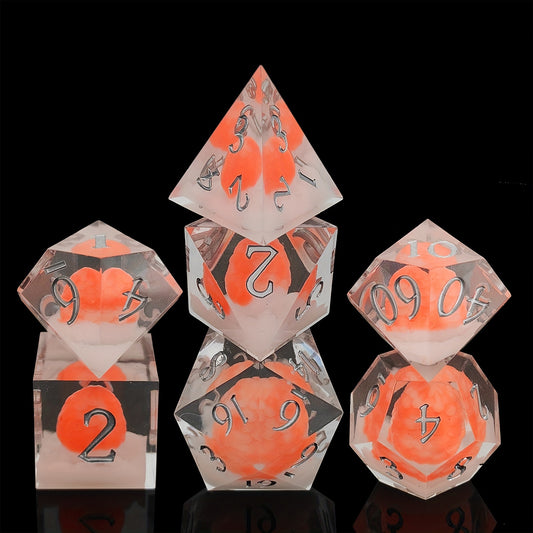 Blooming Glass • 7-Piece Resin Dice Set