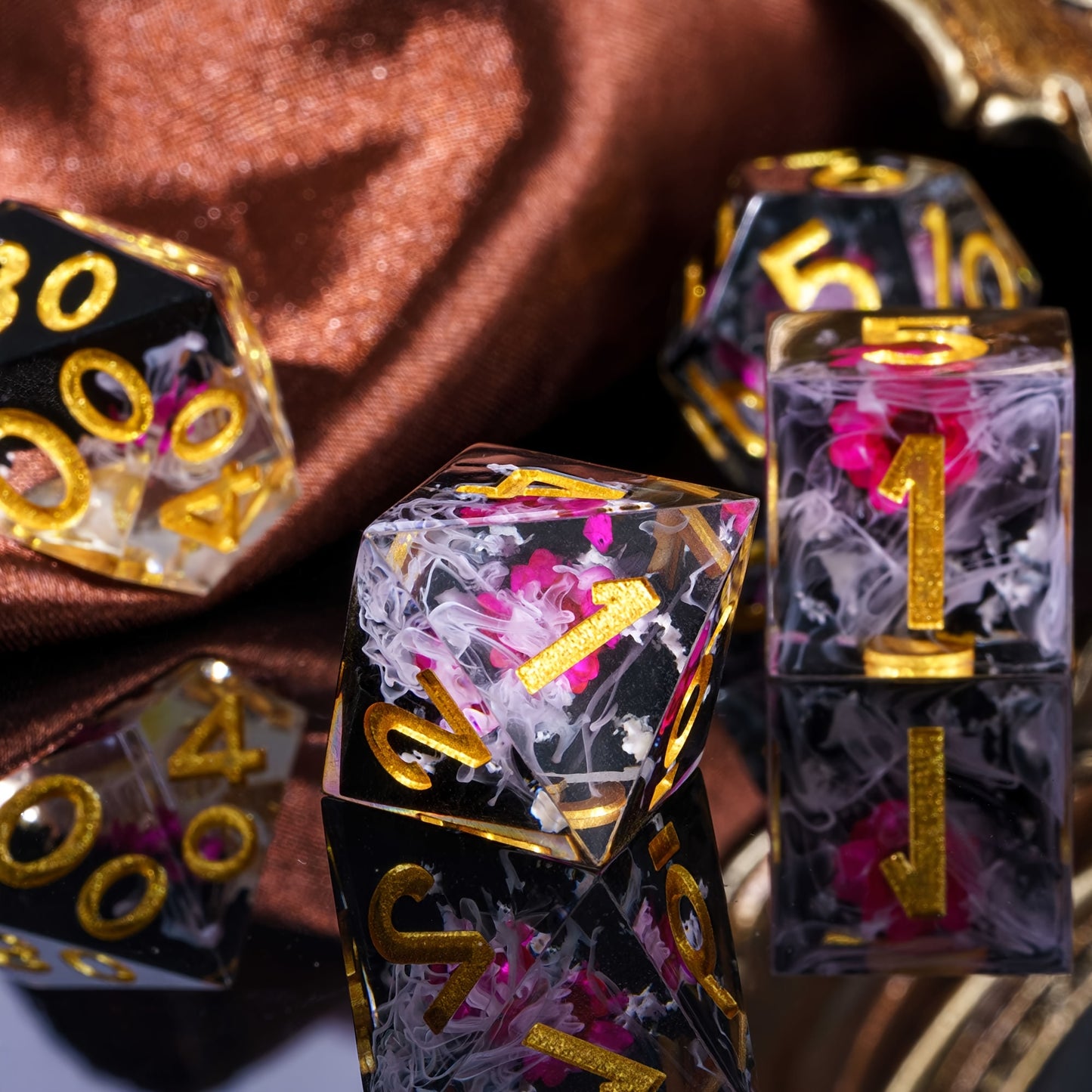 Ashen Monarch • 7-Piece Resin Dice Set