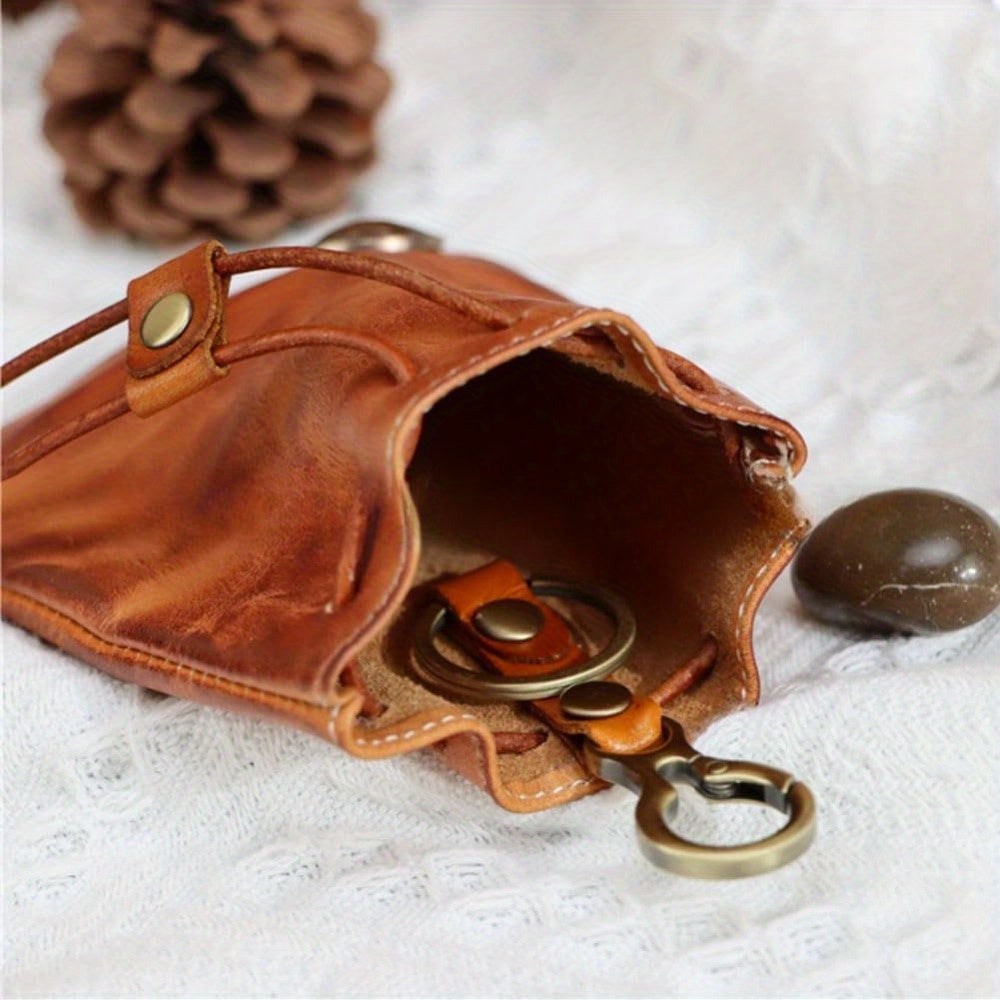 Pouch of Holding • Brown Leather Dice Bag