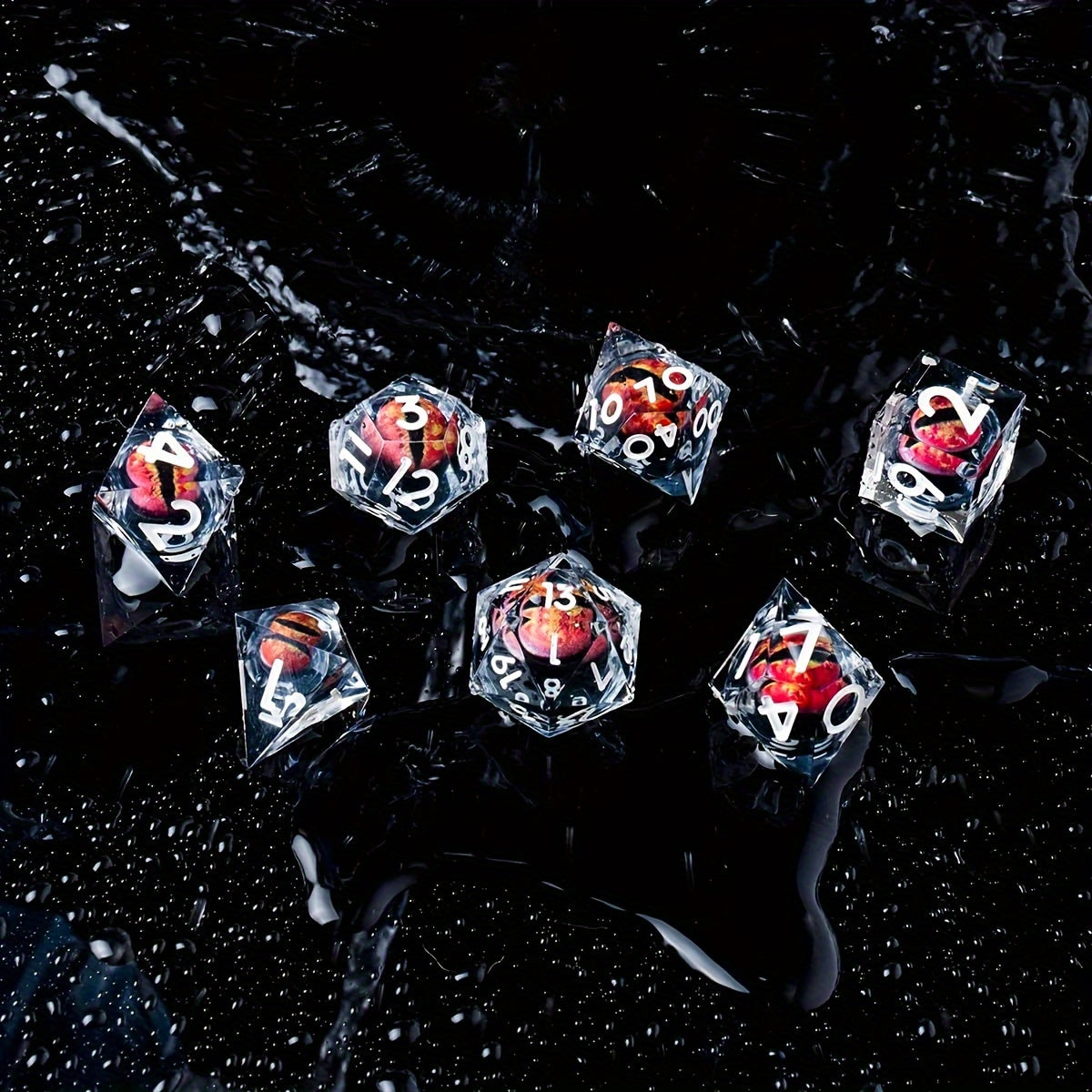 Infernal Vision • 7-Piece Liquid Core Dice Set