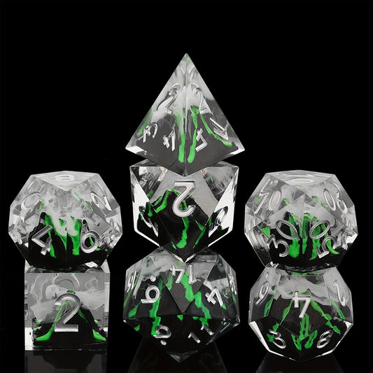 Shadow Fern • 7-Piece Resin Dice Set