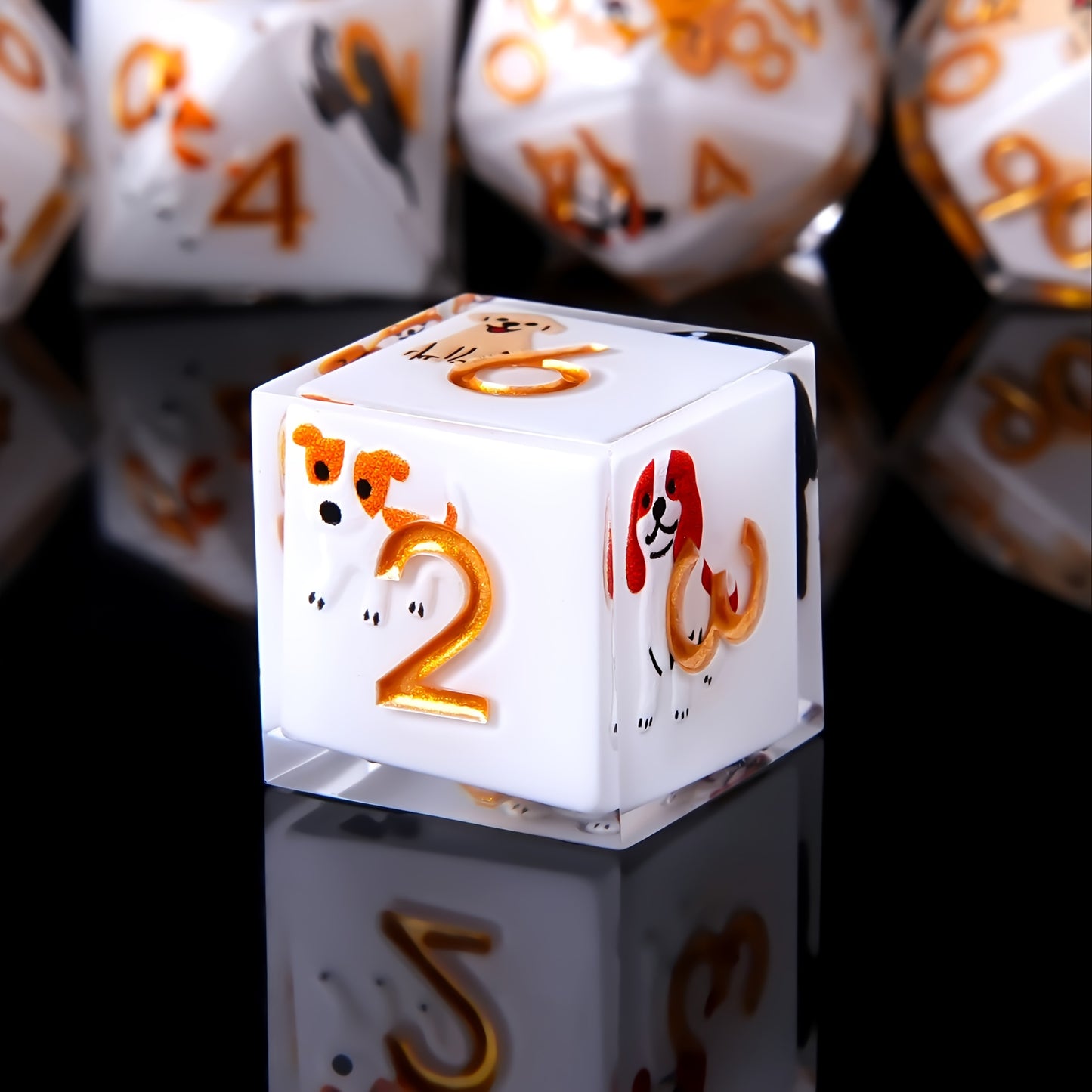 Canine Charm • 7-Piece Resin Dice Set