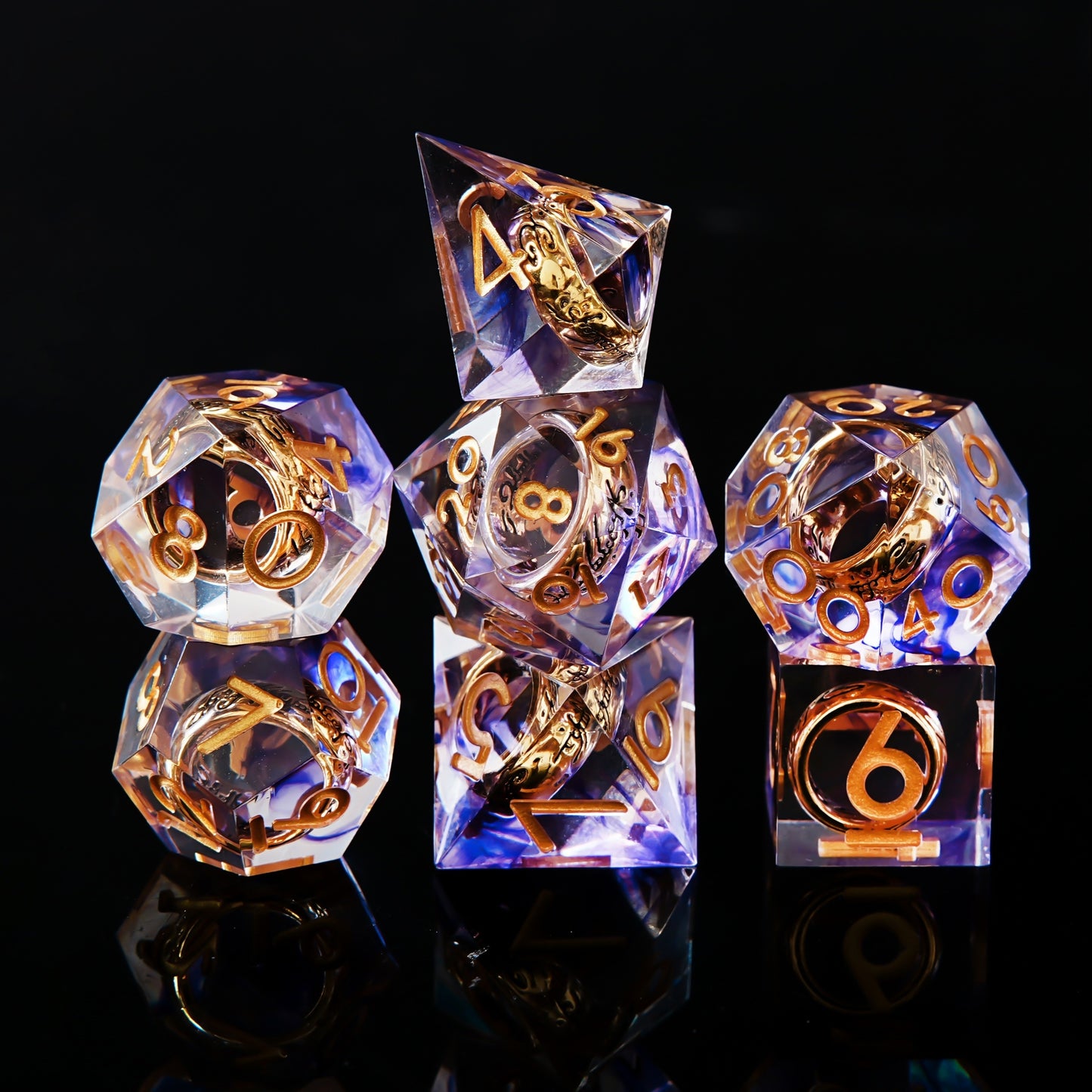 Arcane Tempest • 7-Piece Liquid Core Dice Set