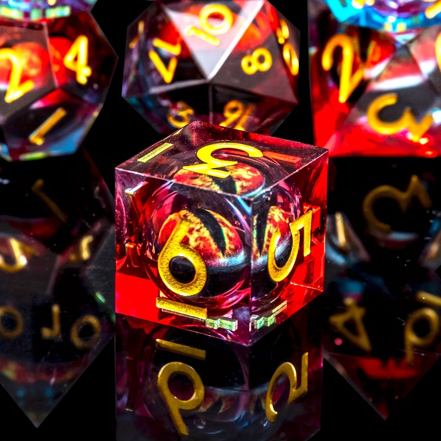 Draconic Ember • 7-Piece Liquid Core Dice Set