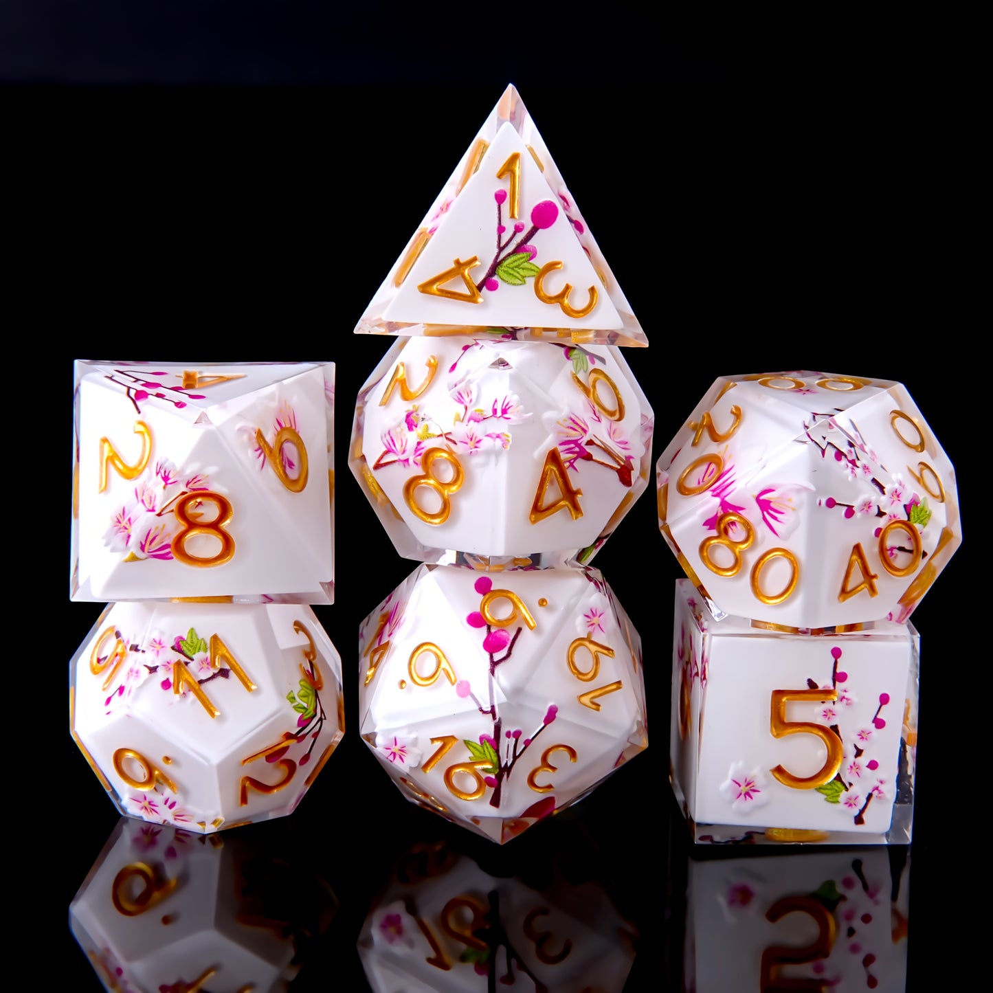 Blush Alchemy • 7-Piece Resin Dice Set