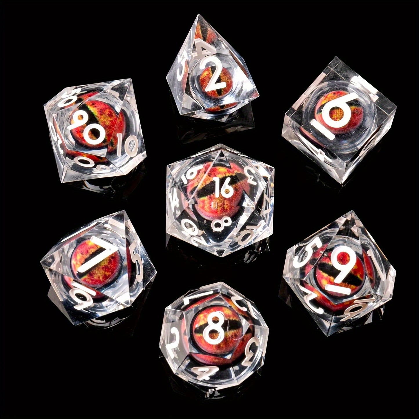 Infernal Vision • 7-Piece Liquid Core Dice Set