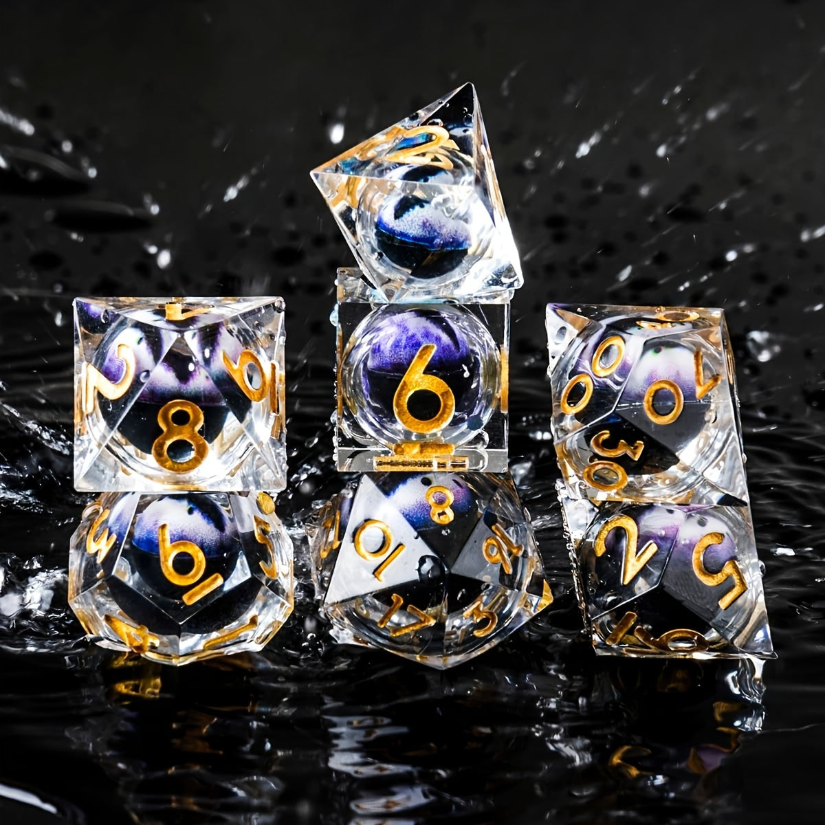 Eye of Dominion • 7-Piece Liquid Core Dice Set