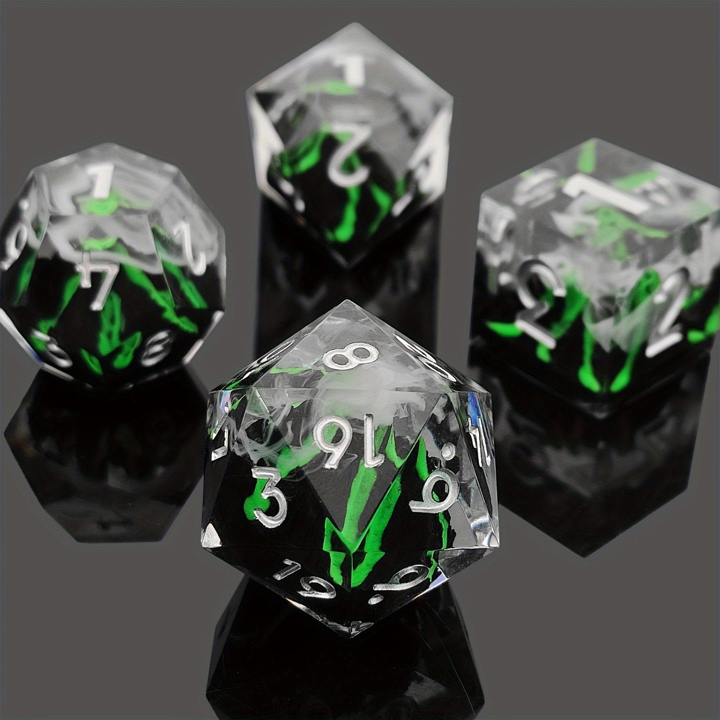 Shadow Fern • 7-Piece Resin Dice Set