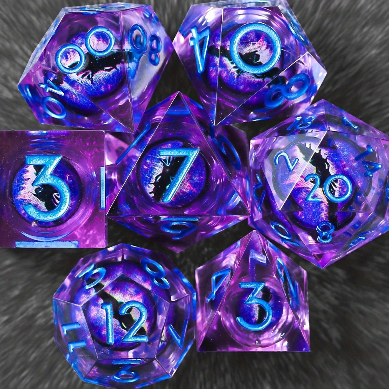 Mystic Gaze • 7-Piece Liquid Core Dice Set