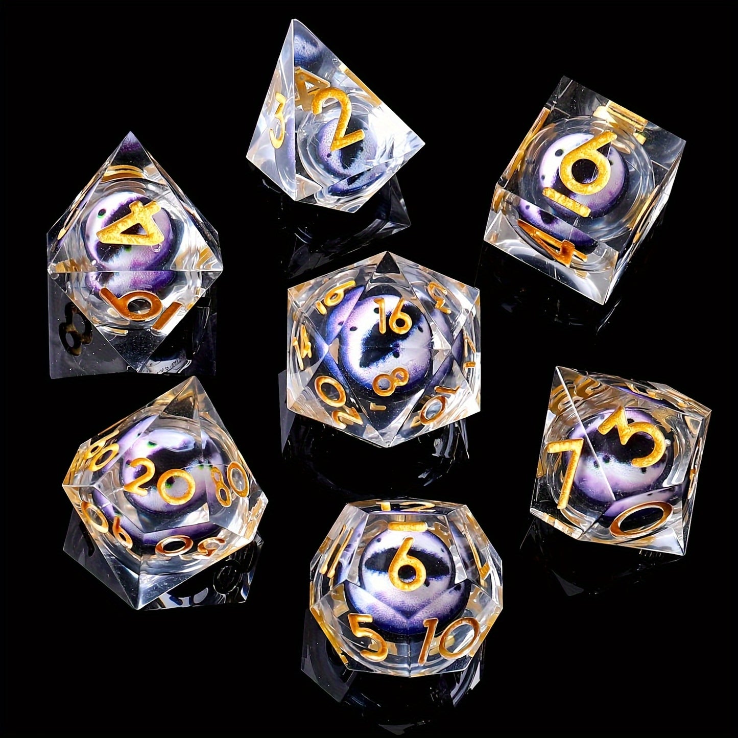 Eye of Dominion • 7-Piece Liquid Core Dice Set