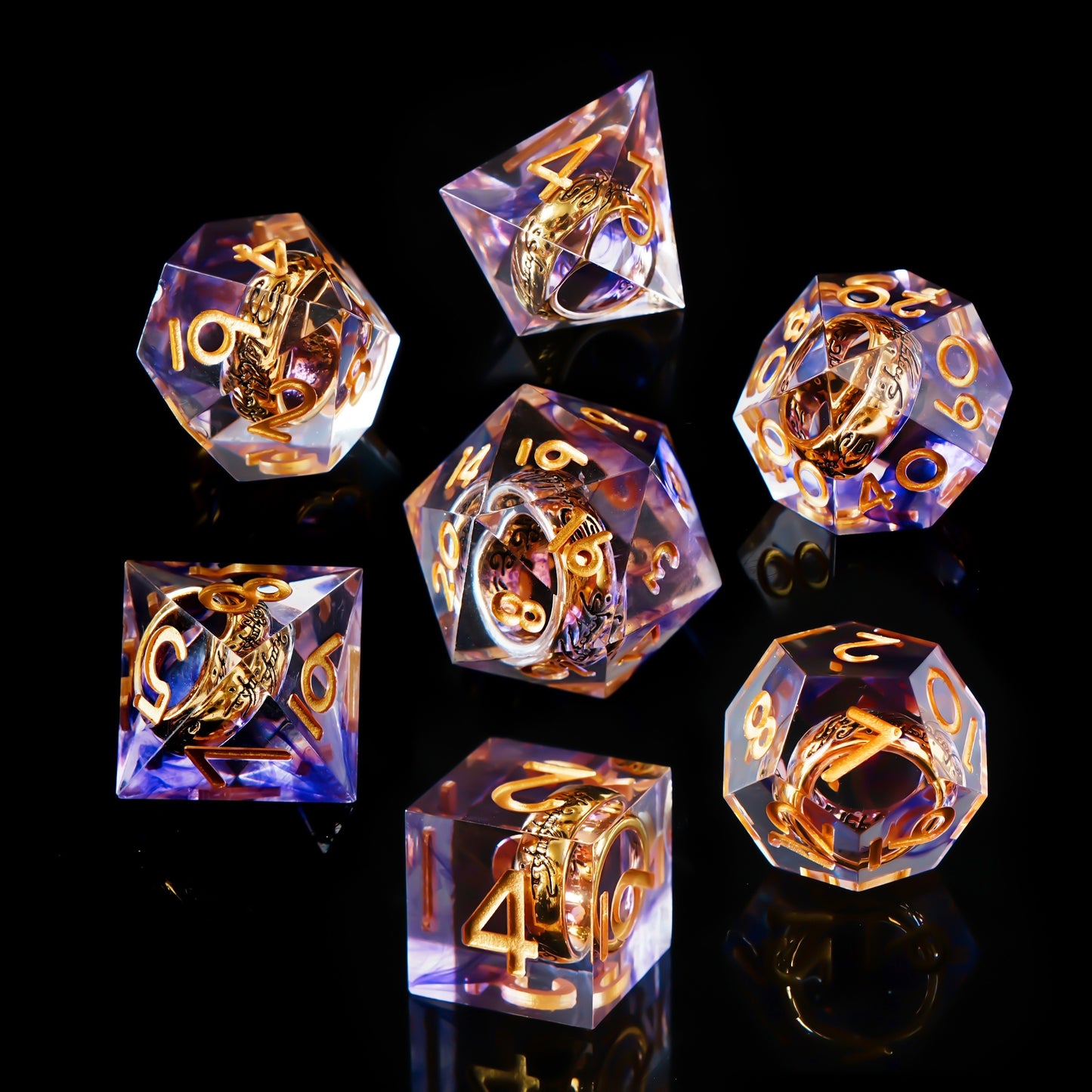 Arcane Tempest • 7-Piece Liquid Core Dice Set