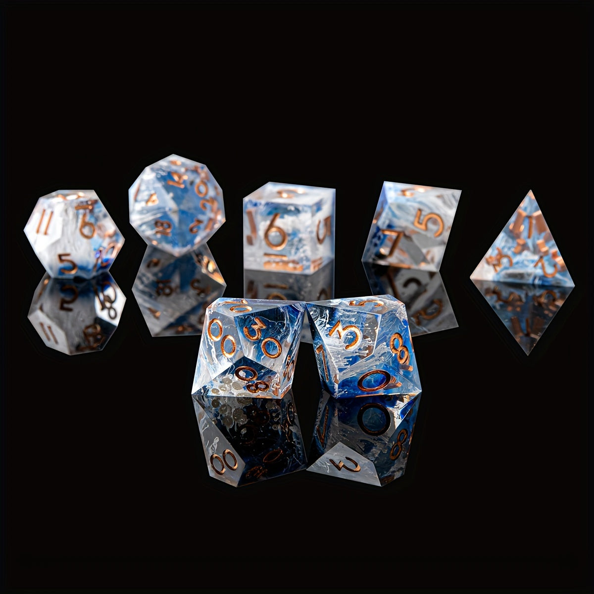 Starlit Meadow • 7-Piece Resin Dice Set