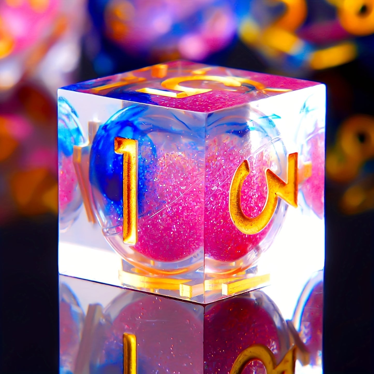 Aurora Bloom • 7-Piece Liquid Core Dice Set