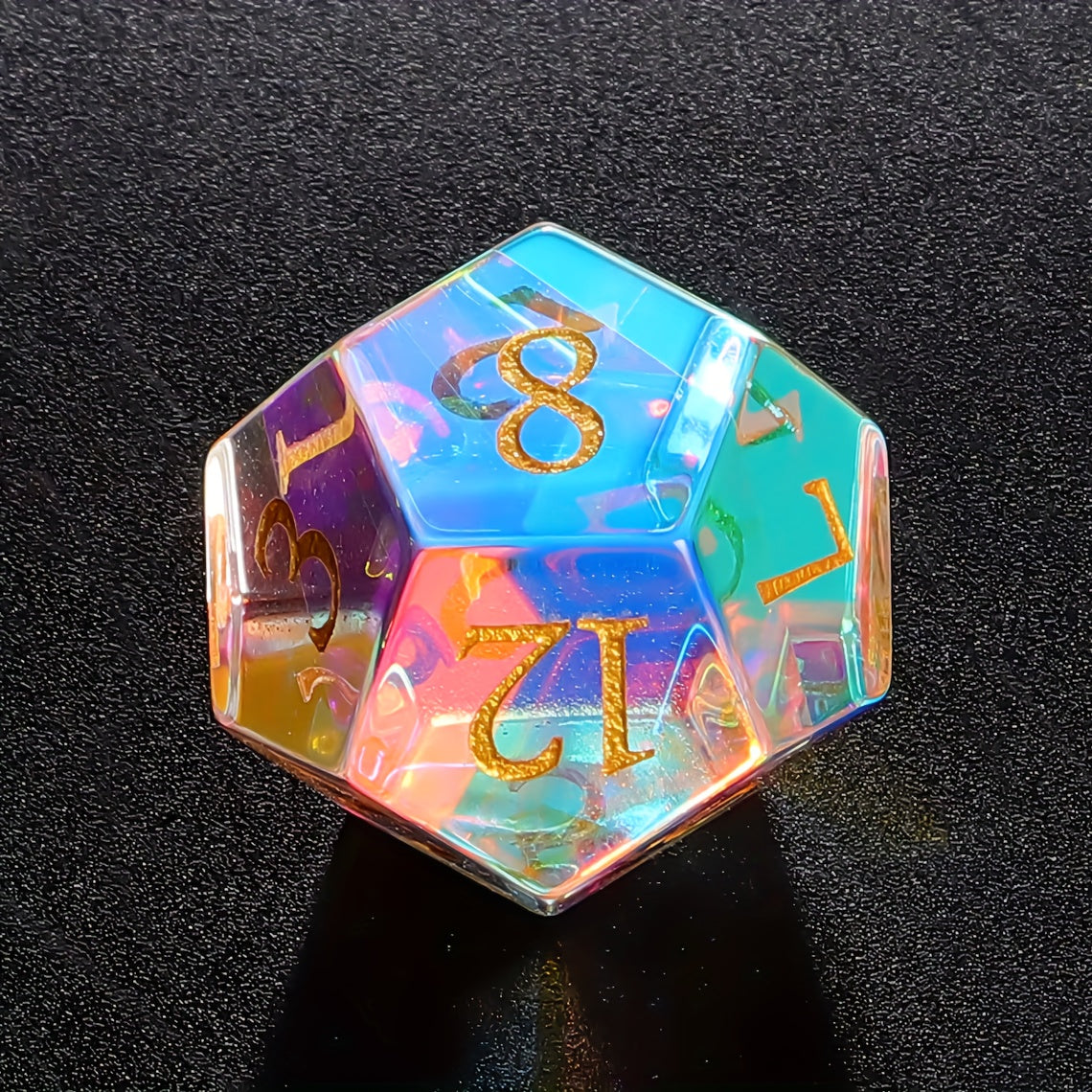 Prism’s Edge • 7-Piece Glass Dice Set