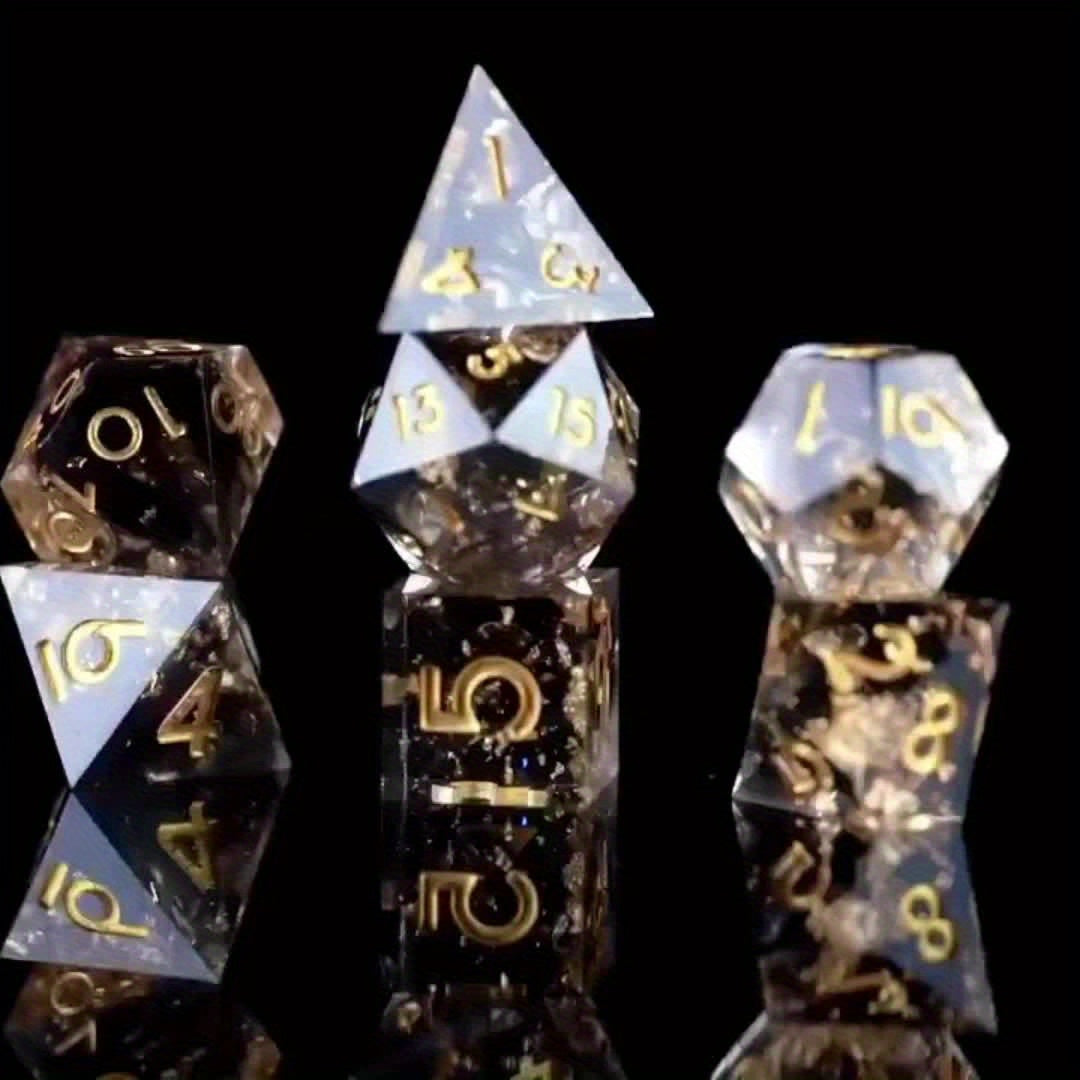 Golden Eclipse • 7-Piece Resin Dice Set