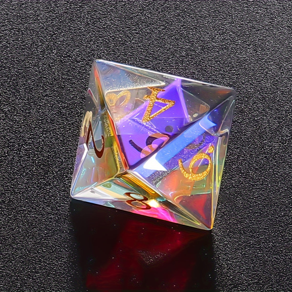 Prism’s Edge • 7-Piece Glass Dice Set