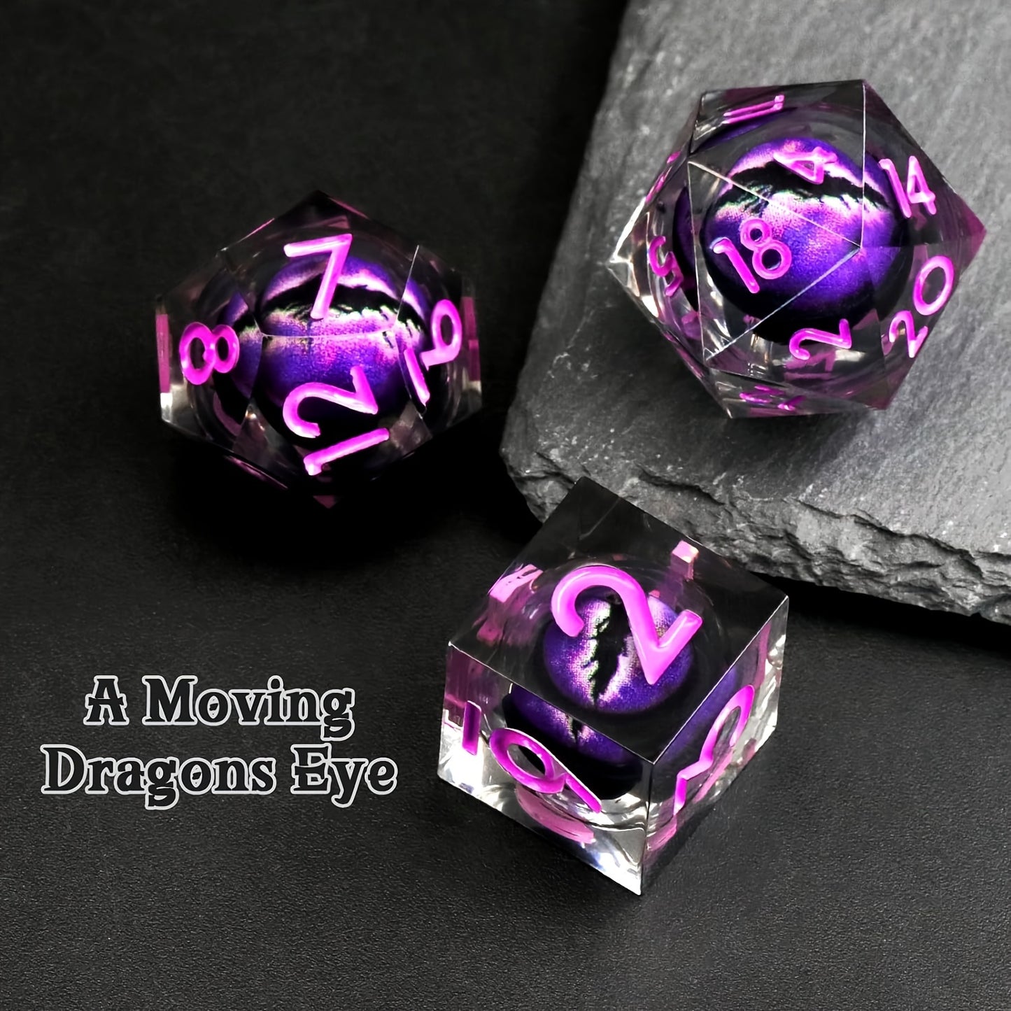 Glimpse of Madness • 7-Piece Liquid Core Dice Set