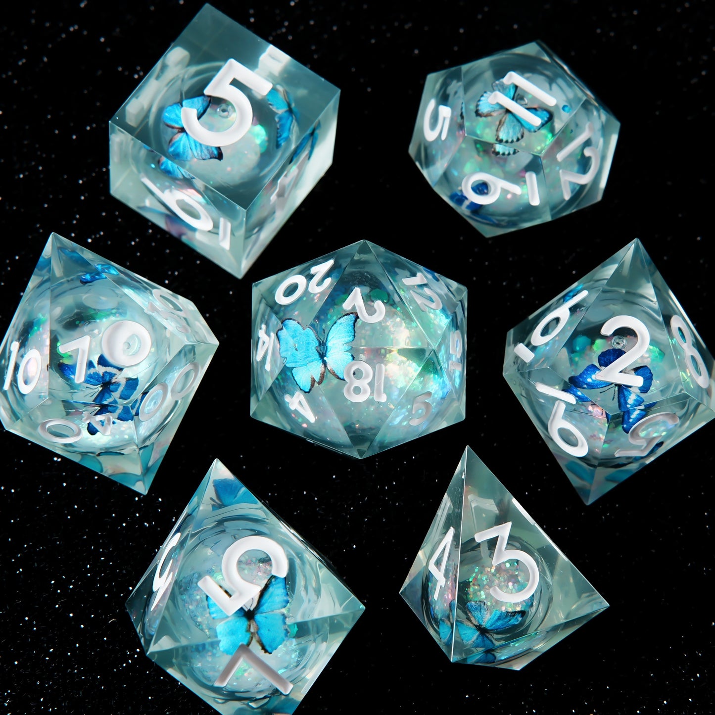 Skyborn Dream • 7-Piece Liquid Core Dice Set