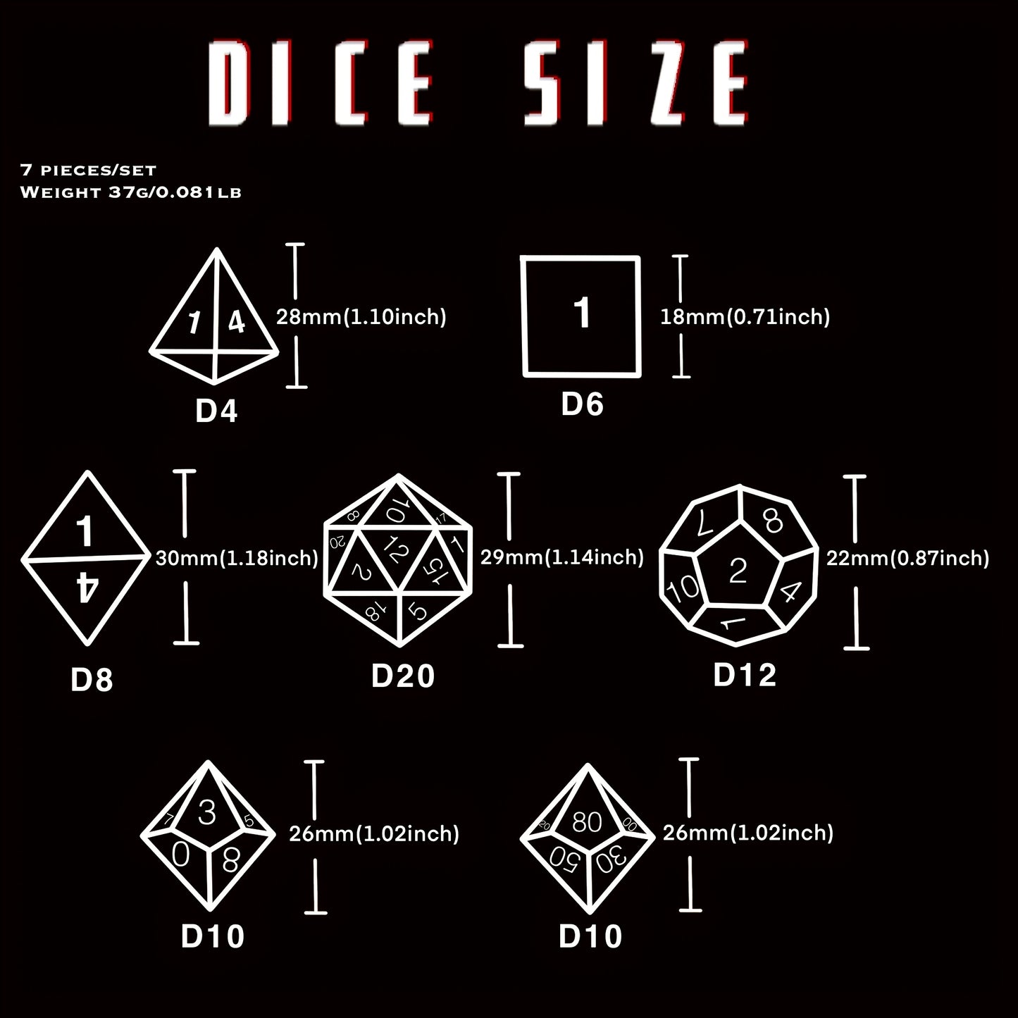 Dungeon’s Legacy • 7-Piece Resin Dice Set