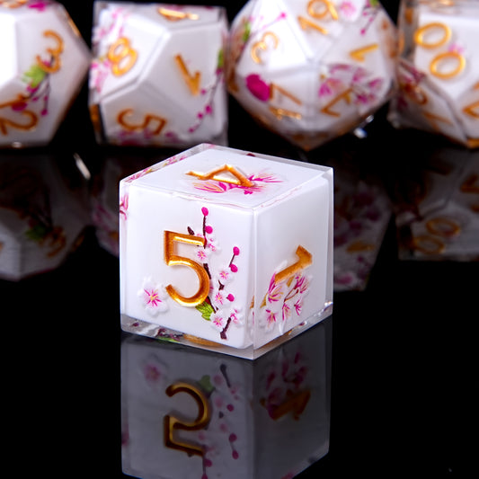 Blush Alchemy • 7-Piece Resin Dice Set