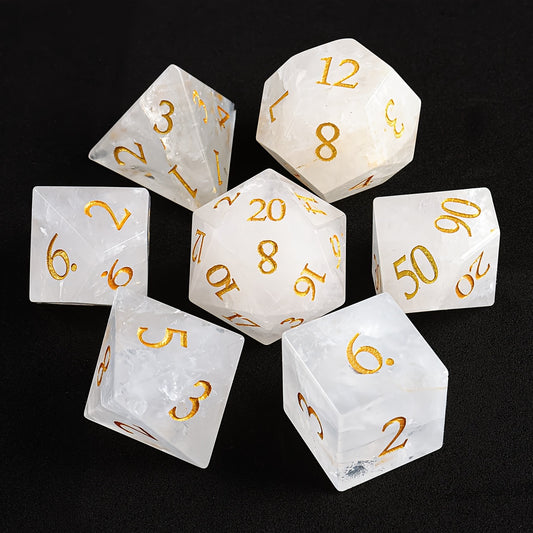 Crystal Forge • 7-Piece Gemstone Dice Set