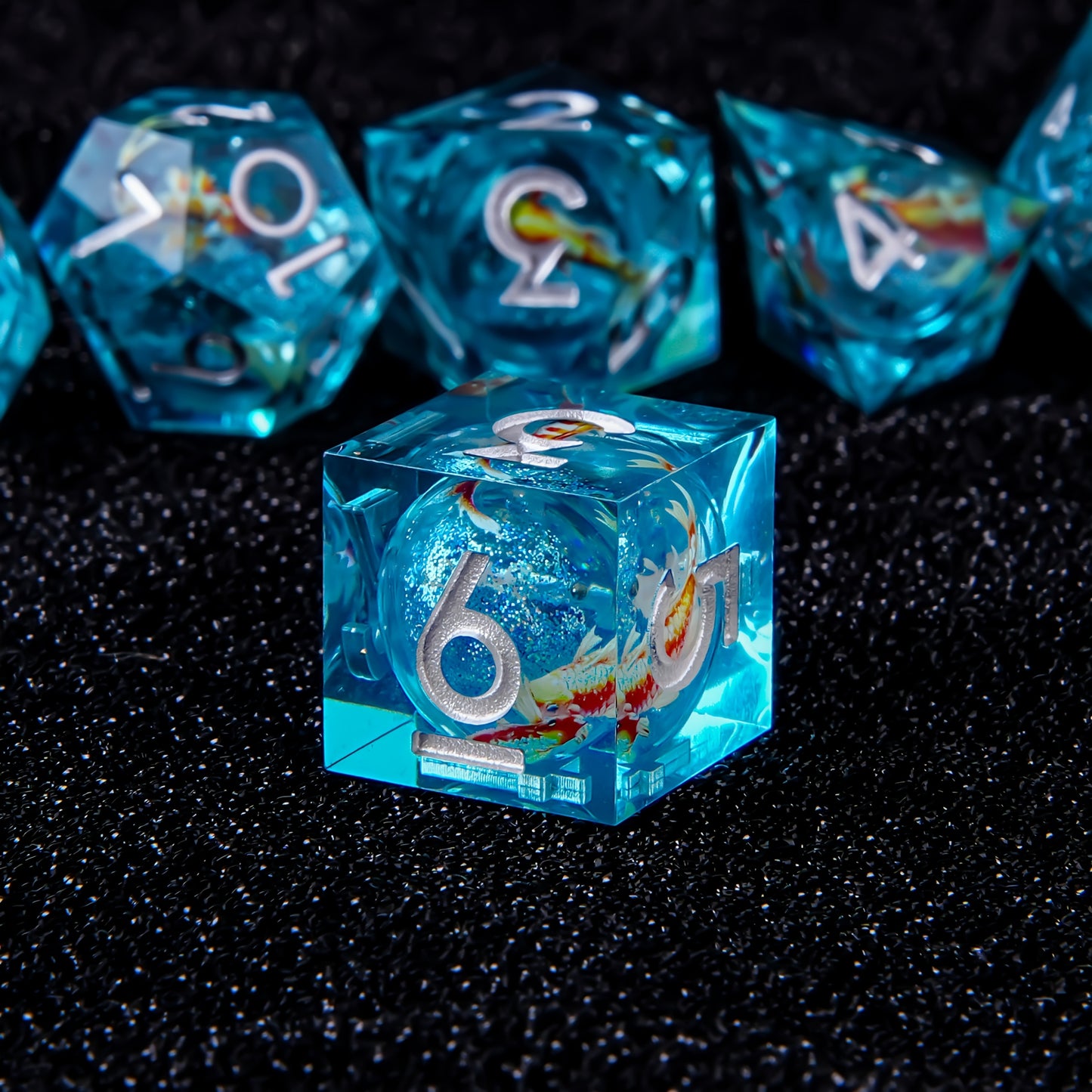 Azure Pond • 7-Piece Resin Dice Set