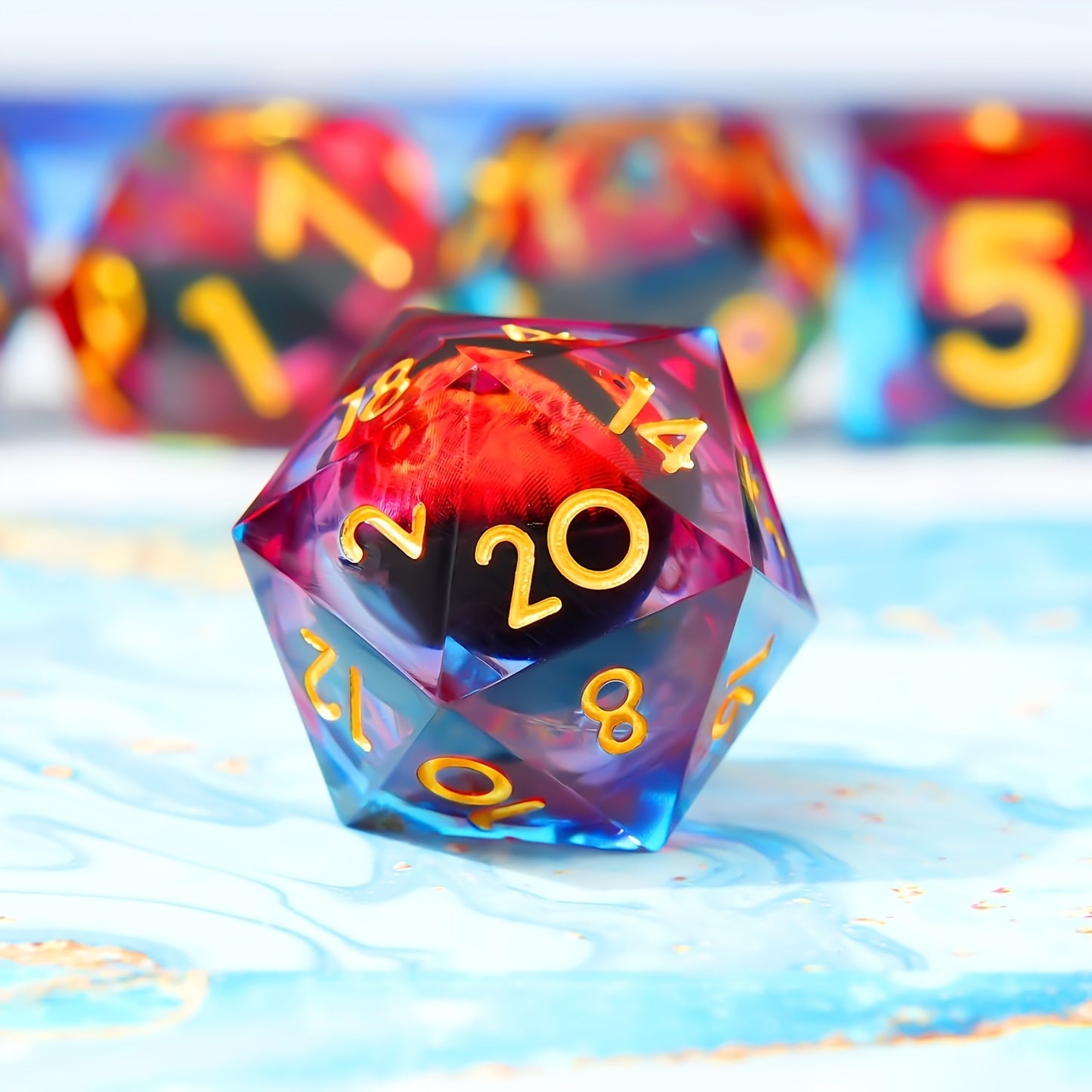 Draconic Ember • 7-Piece Liquid Core Dice Set