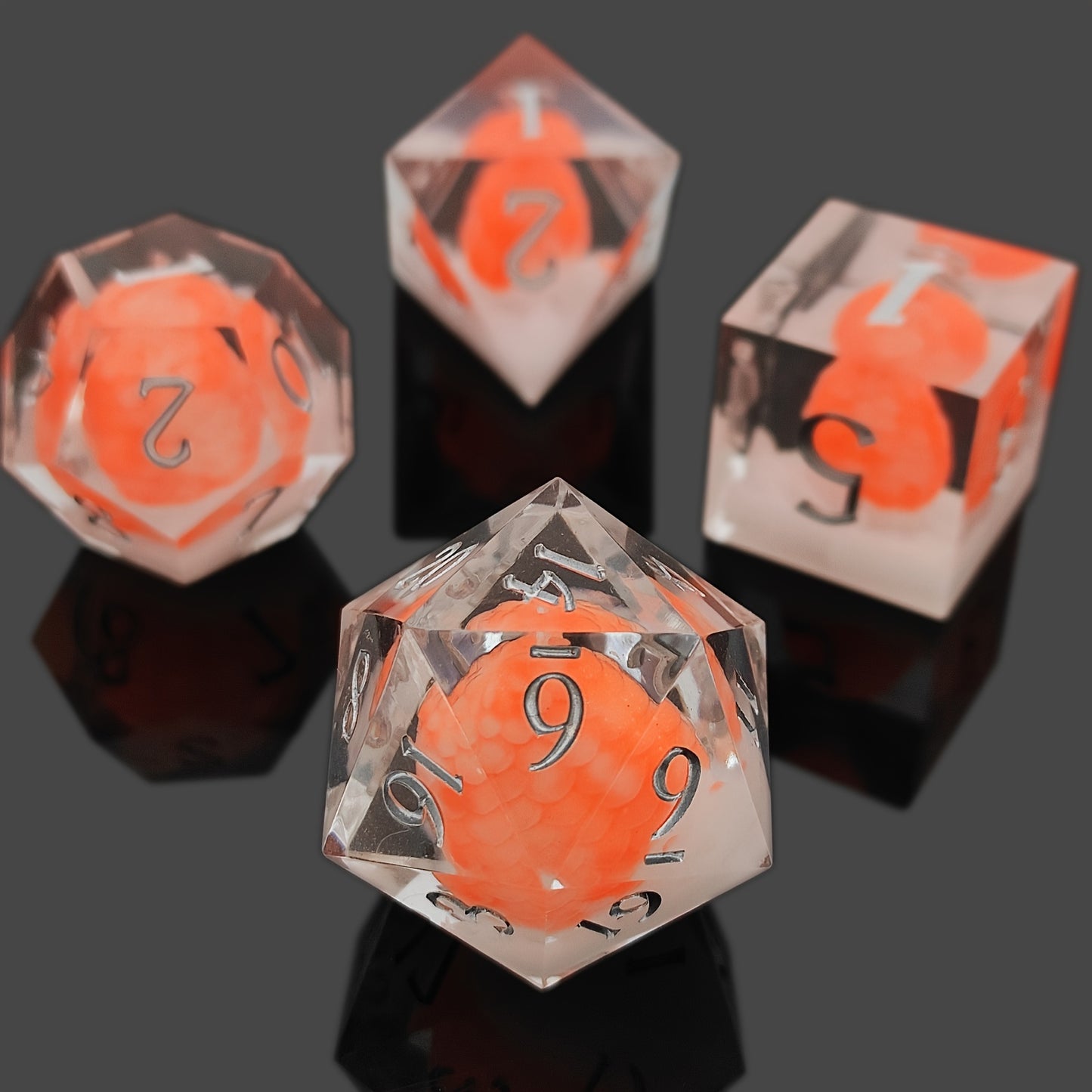 Blooming Glass • 7-Piece Resin Dice Set